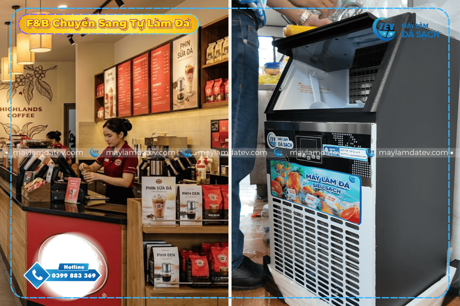 Nhiều cửa hàng kinh doan F&B đang chuyển sang tự sản xuất thay vì mua đá