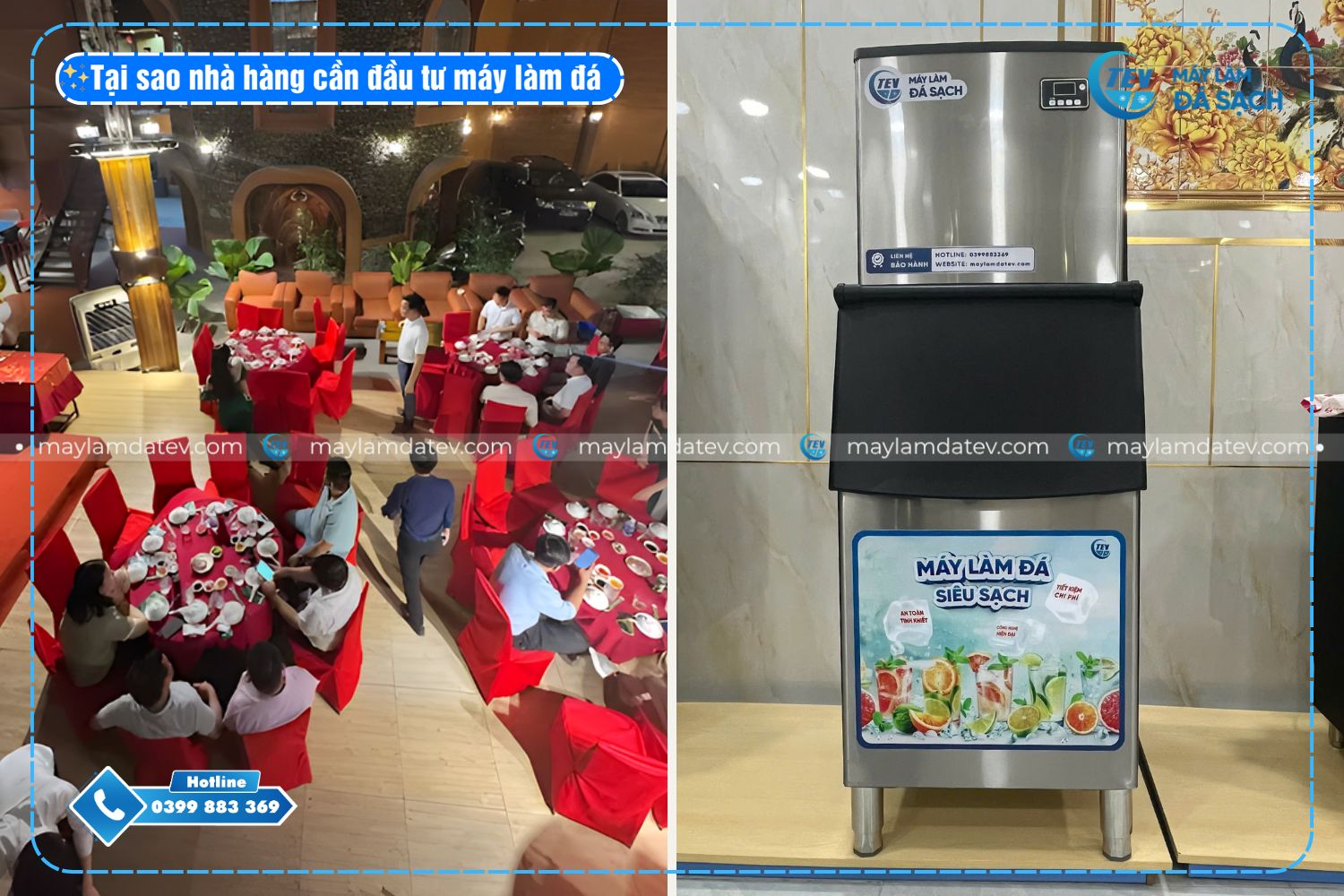 Tại sao nhà hàng cần mua máy làm đá riêng?