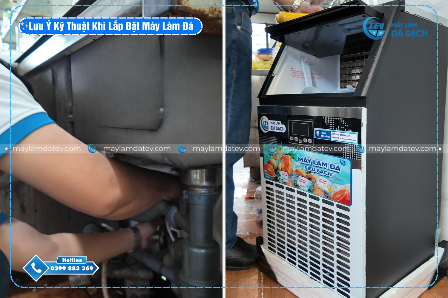 Lưu ý khi lắp máy làm đá cho nhà hàng