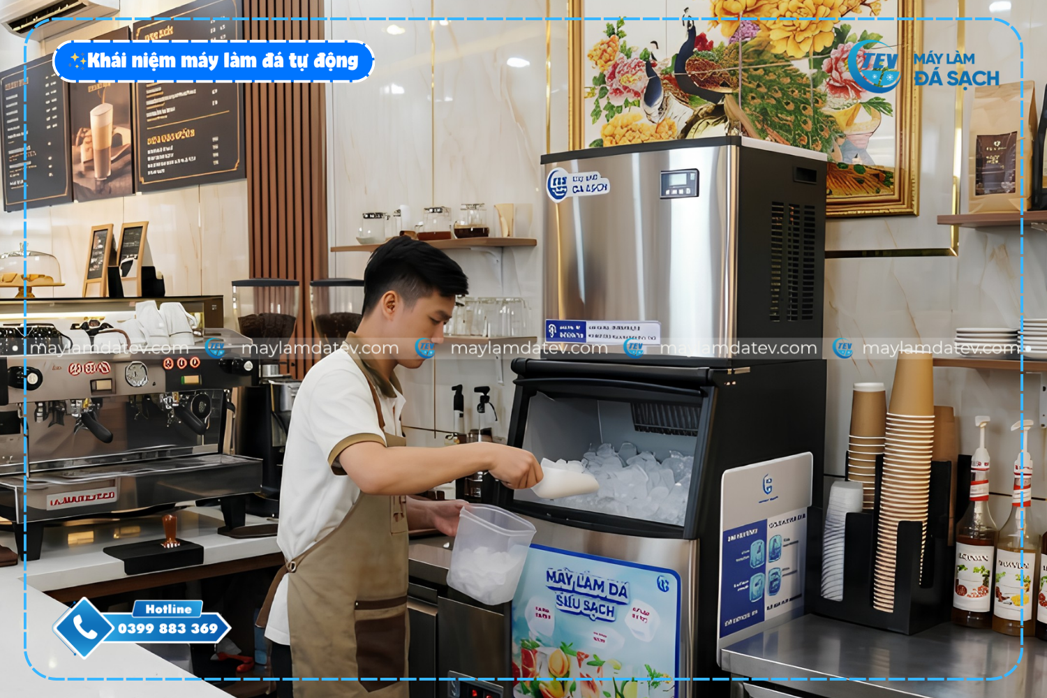 Máy làm đá tự động hoạt động như thế nào