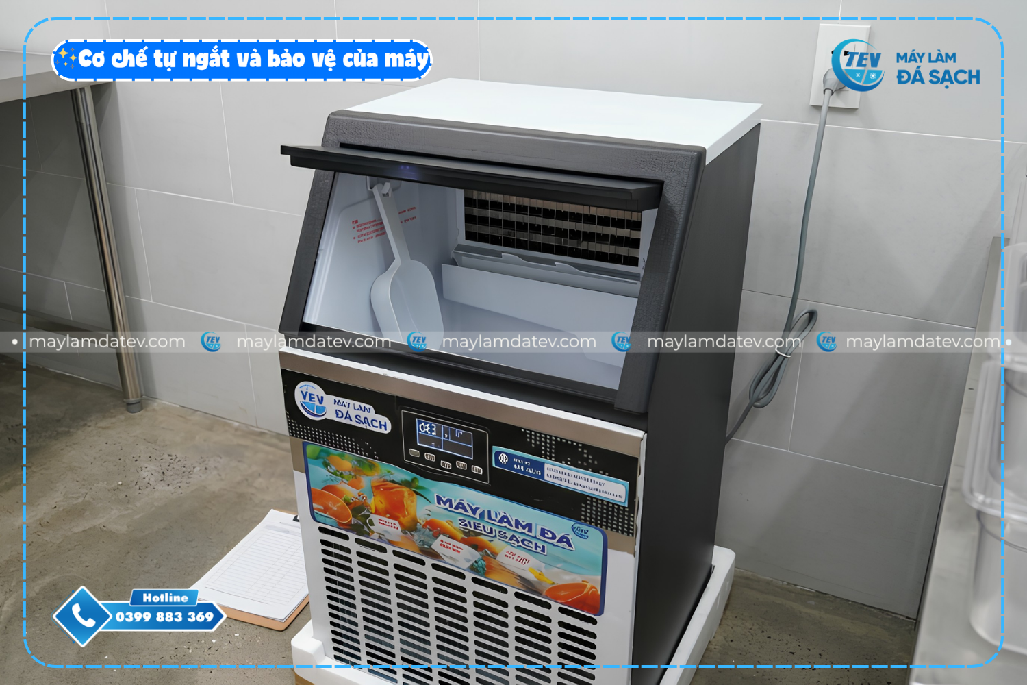 Cơ chế tự ngắt và bảo vệ của máy làm đá tự động