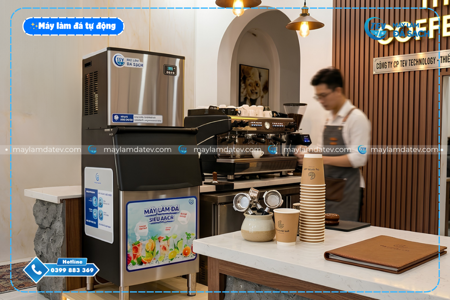 Máy làm đá tự động giúp cơ sở F&B tối ưu lợi nhuận kinh doanh