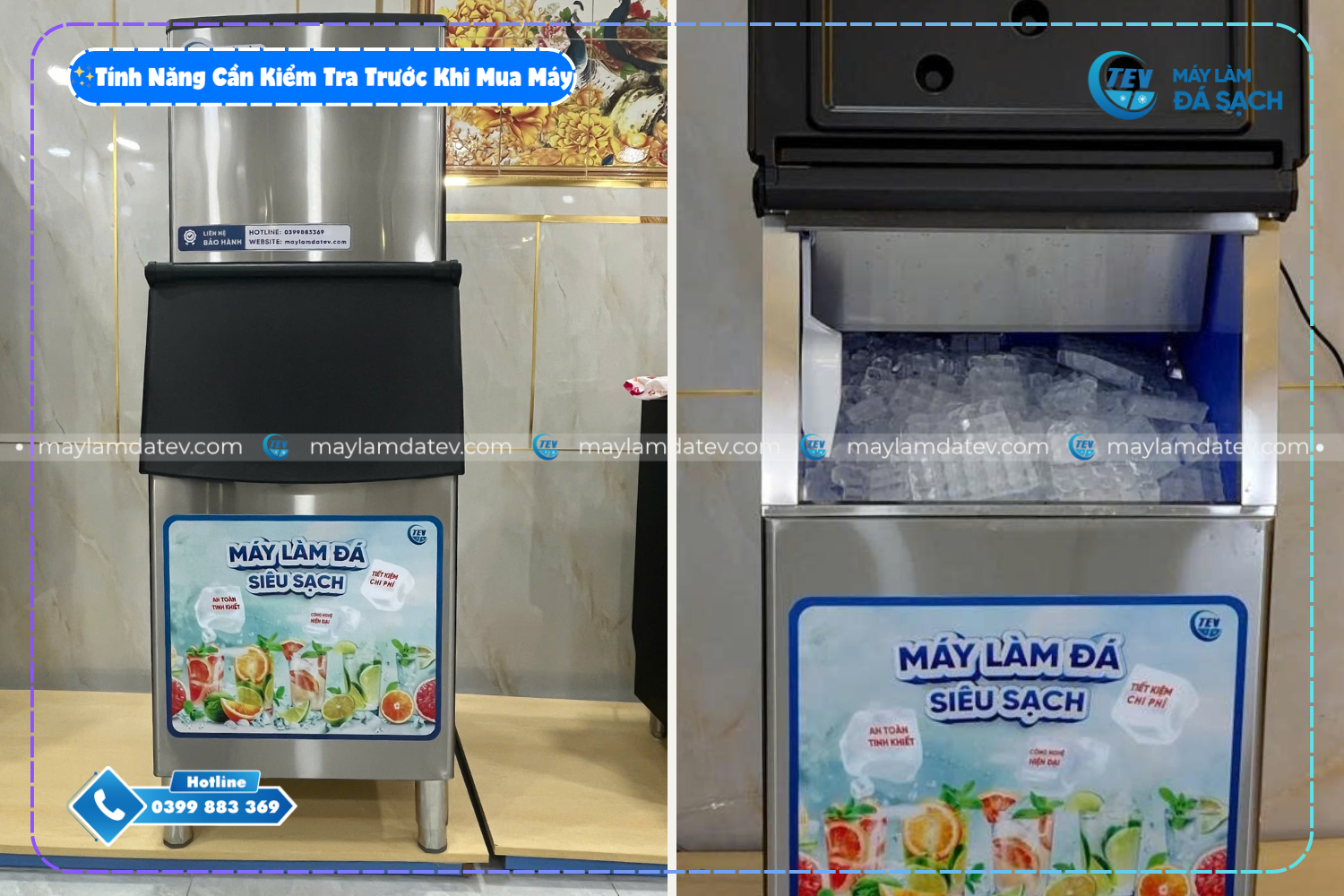 Các tính năng cần kiểm tra trước khi mua máy làm đá tự động