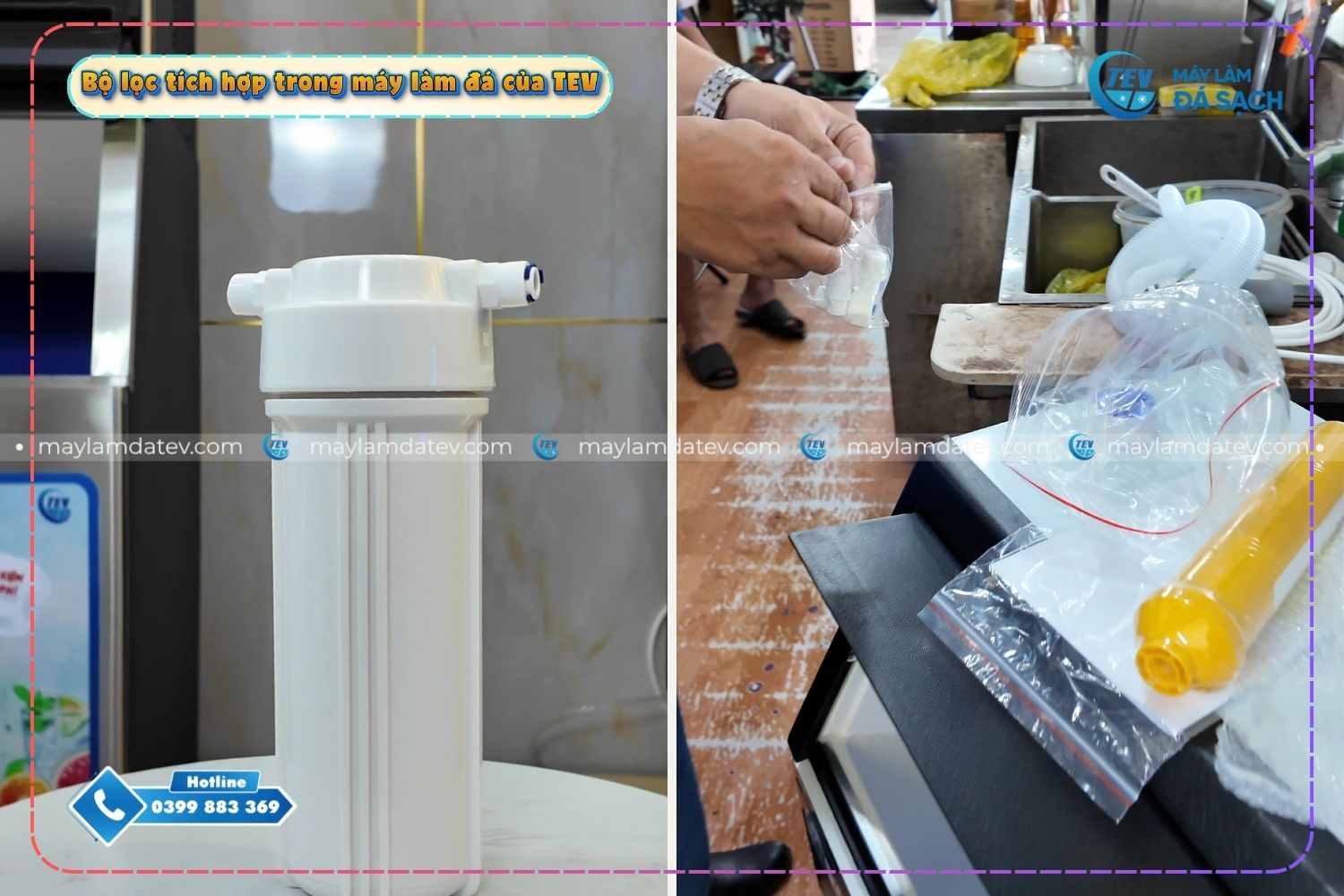 Bộ lọc của máy làm đá TEV hoạt động như thế nào