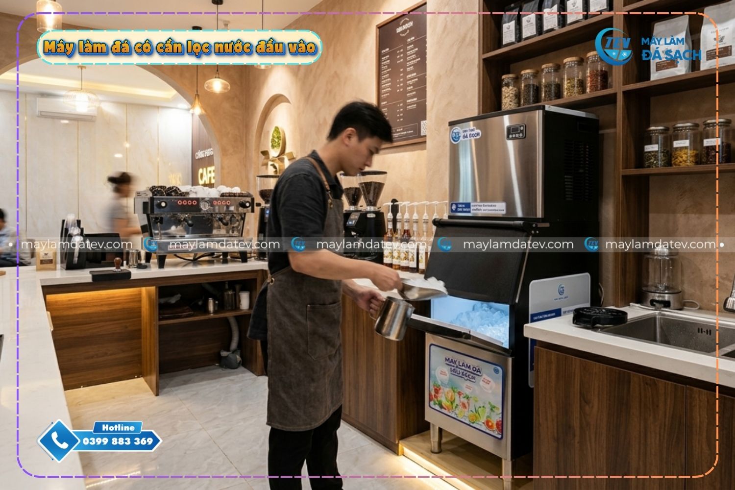 Máy làm đá có cần lọc nước đầu vào không