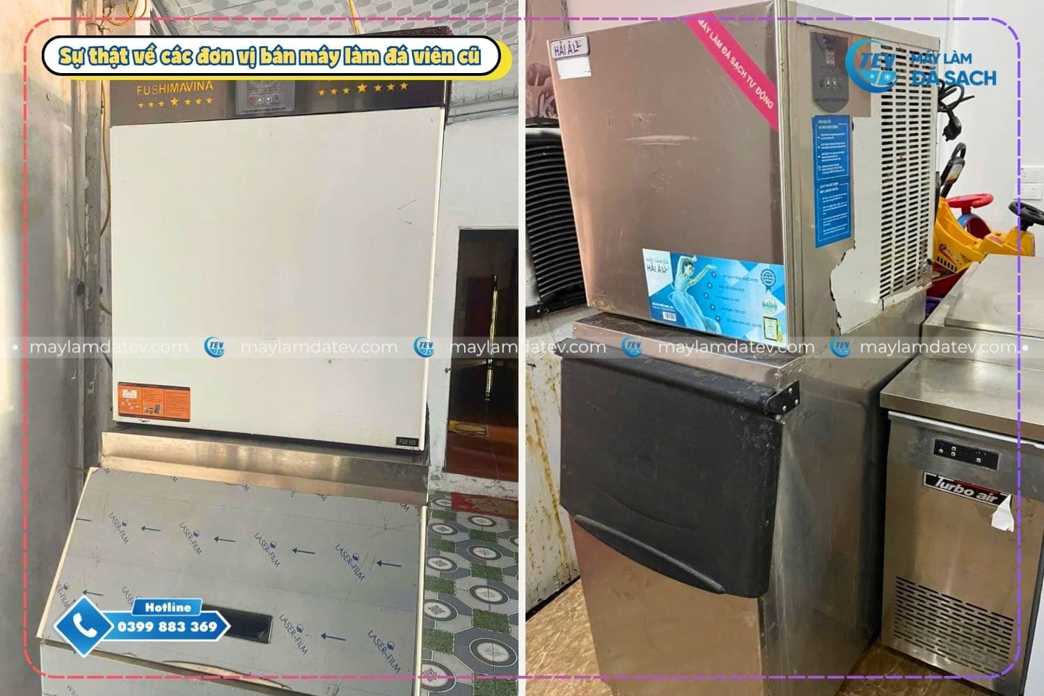 Sự thật về các đơn vị thanh lý máy làm đá viên cũ