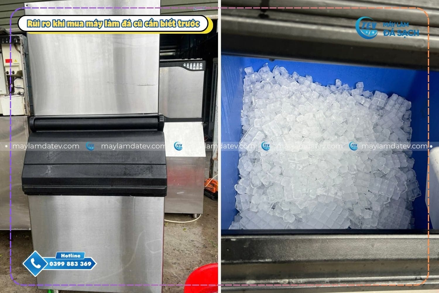 Những rủi ro khi mua máy làm đá viên cũ mà bạn cần biết trước khi xuống tiền