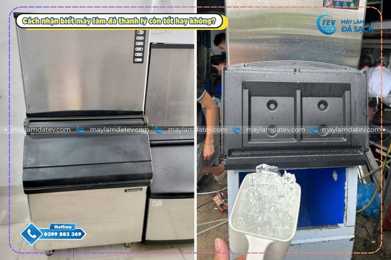 Cách nhận biế máy làm đá viên cũ còn tốt hay không?