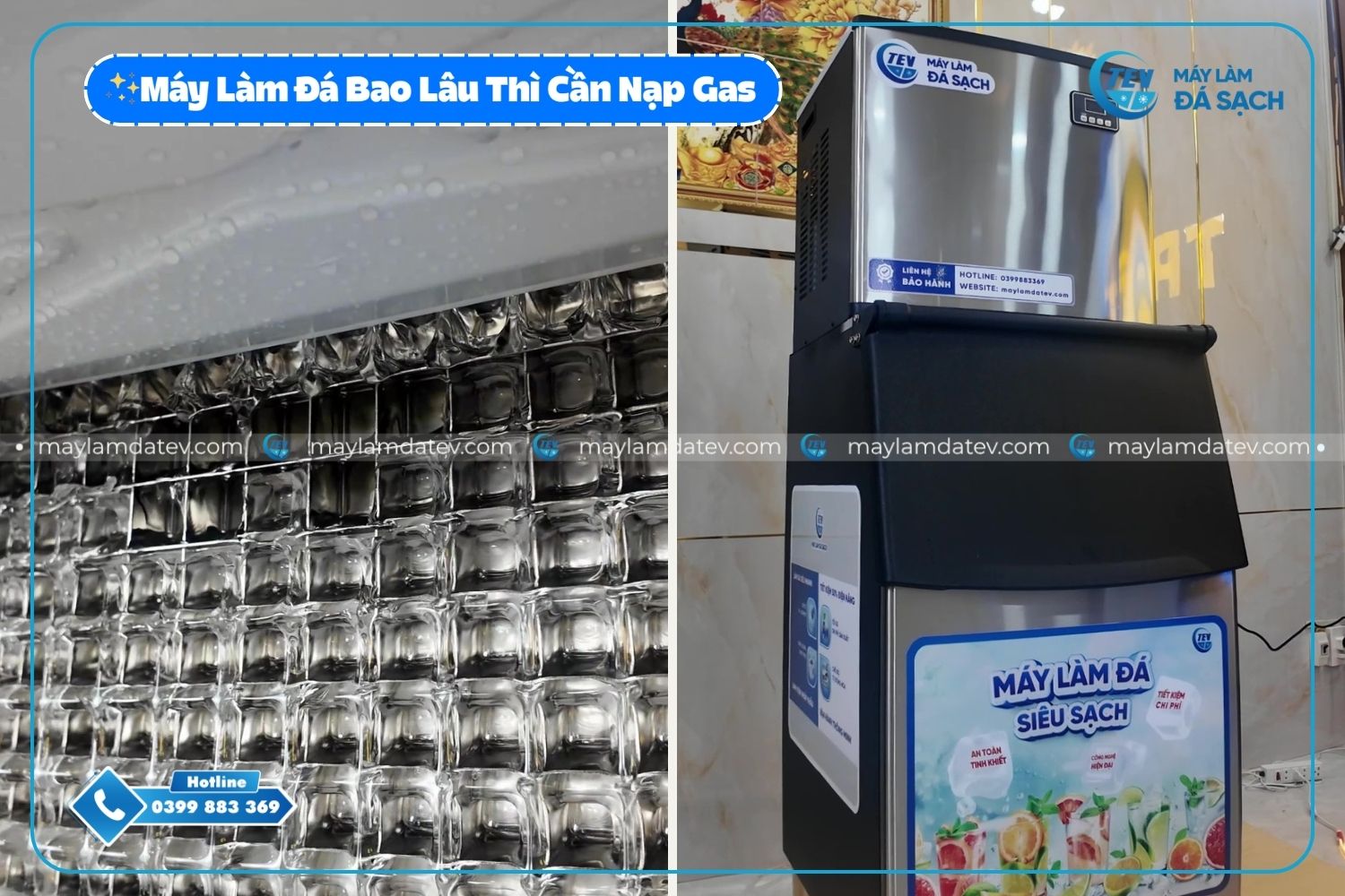 Máy Làm Đá Bao Lâu Thì Cần Nạp Gas