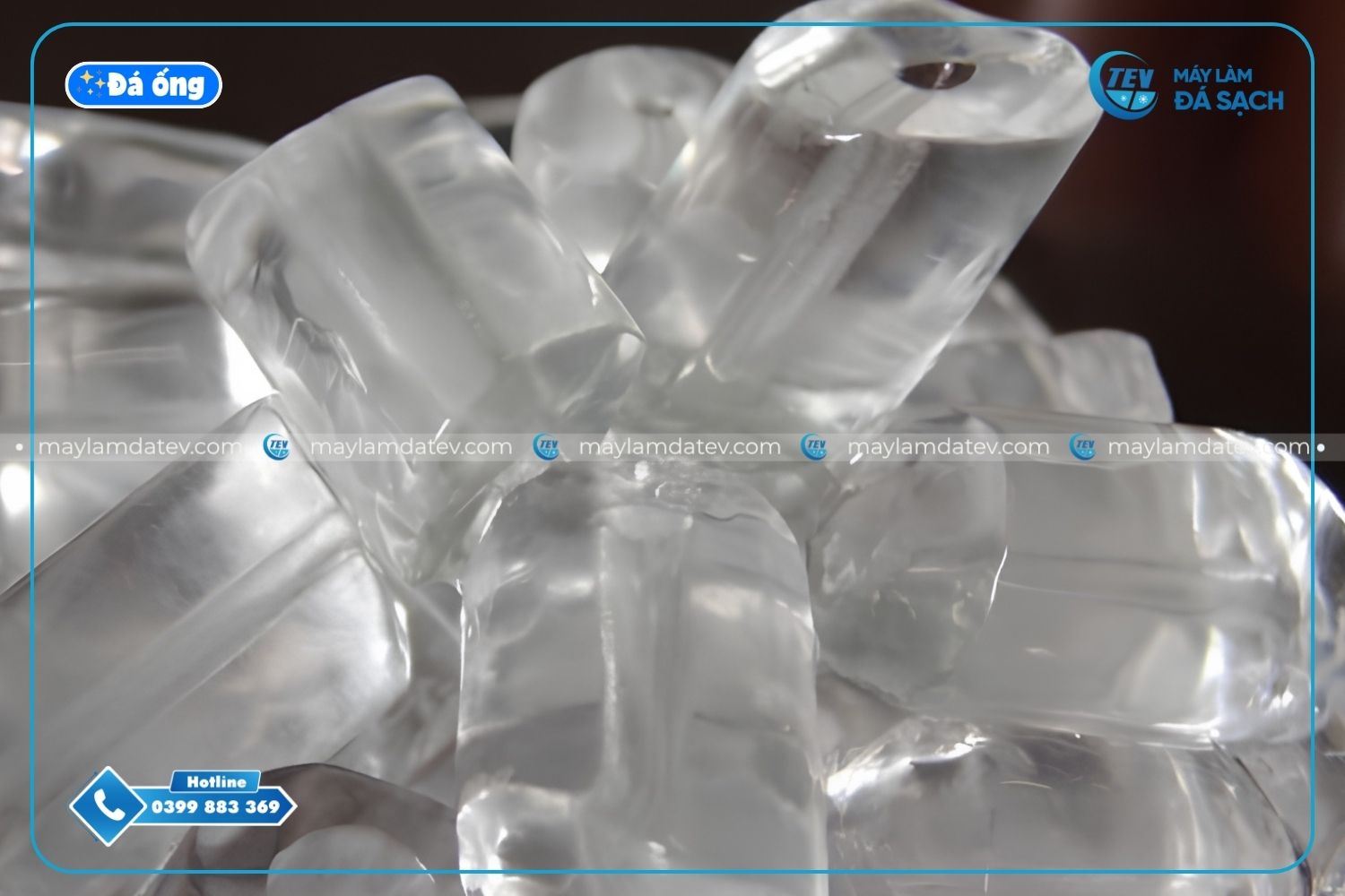 Đá ống uống bia