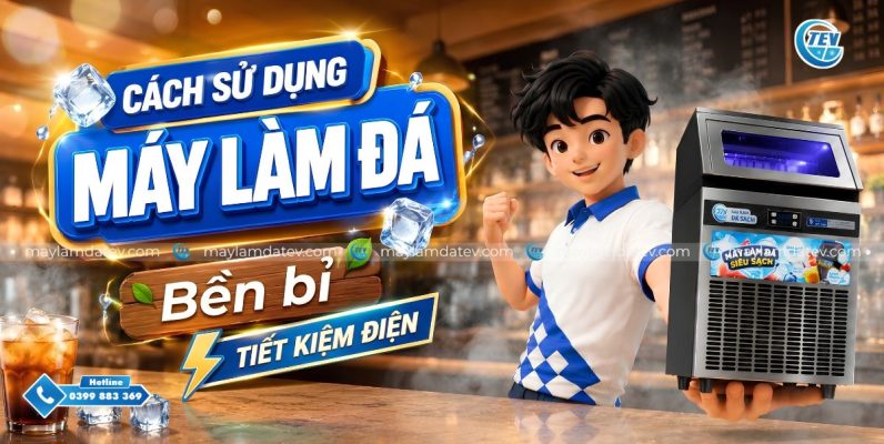 Hướng dẫn sử dụng máy làm đá viên đúng cách