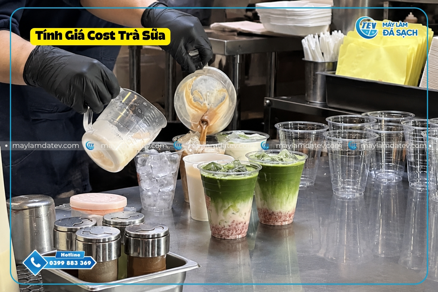 Tính giá cost công thức trà sữa