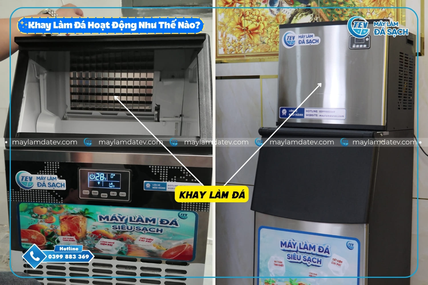 Khay Làm Đá Công Nghiệp Hoạt Động Như Thế Nào