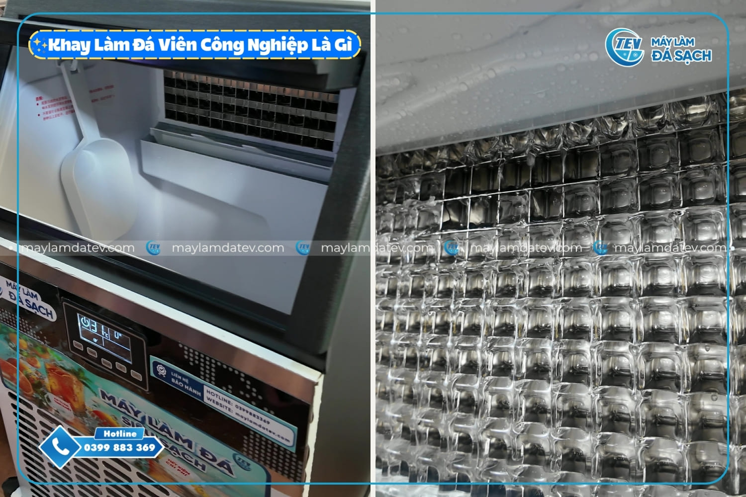 Khay Làm Đá Viên Công Nghiệp Là Gì?