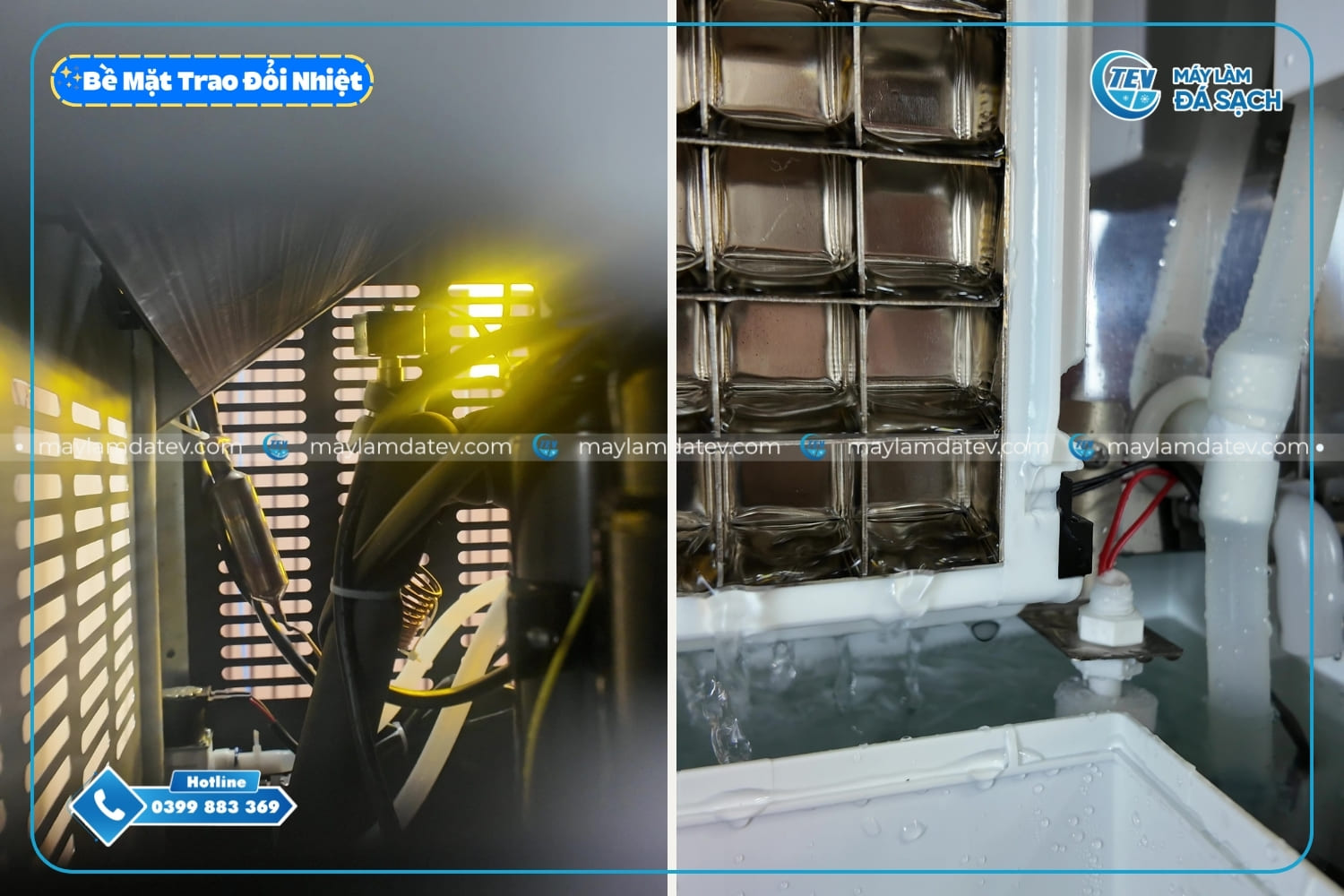 Bề Mặt Trao Đổi Nhiệt Của Máy Làm Đá