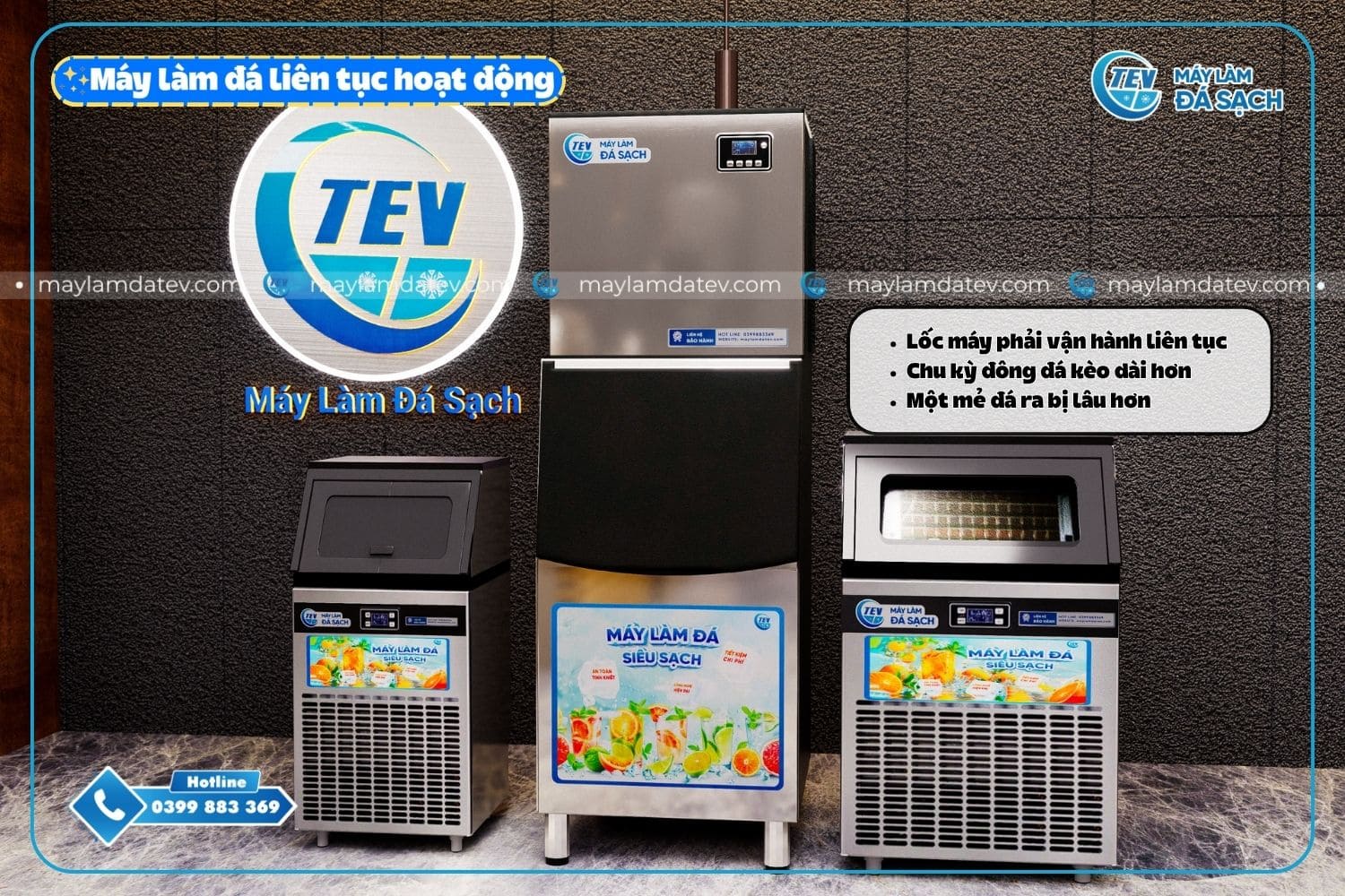 Máy làm đá liên tục hoạt động trong thời tiết khắc nghiệt
